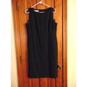 Dress Barn Women's Sheath Dress, Black, Sleeveless, Back Zip, Sz 10